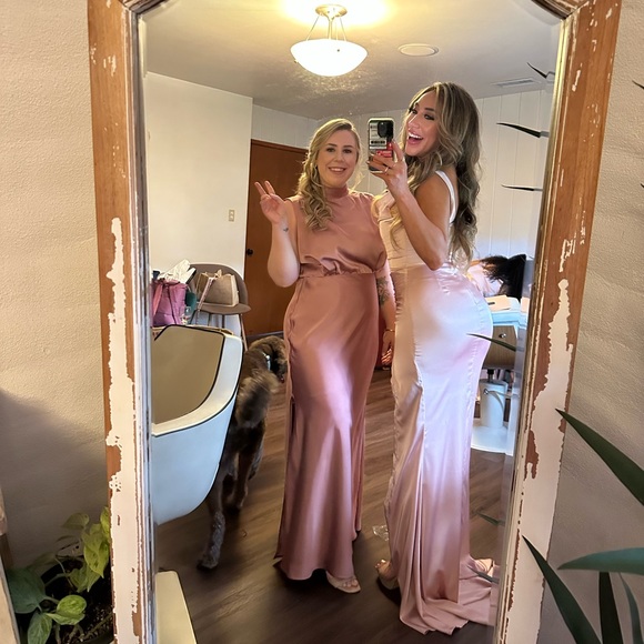 Moda Glam blush pink silhouette gown dress - Picture 7 of 8